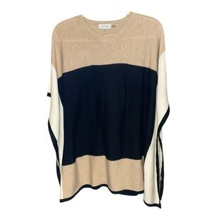 Calvin Klein Colorblock Poncho OS